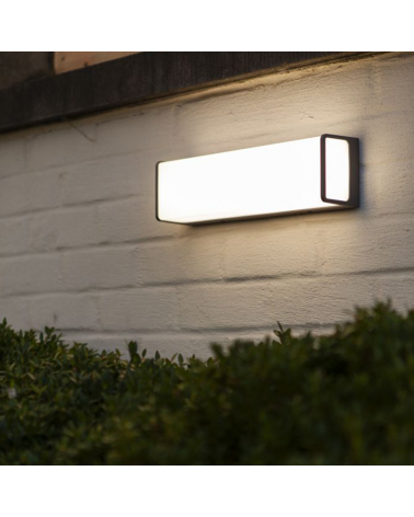 Dark grey outdoor wall lamp 35cm aluminum LED 34W 4000K