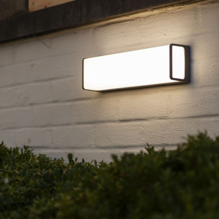 Dark grey outdoor wall lamp 35cm aluminum LED 34W 4000K