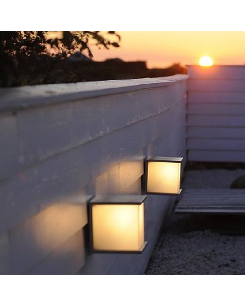 Aplique pared de exterior gris oscuro 16,5cm de aluminio E27