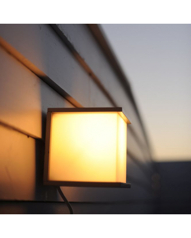 Aplique pared de exterior gris oscuro 16,5cm de aluminio E27