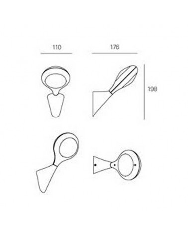 Wall lamp Milan Space gray aluminum G9