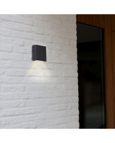 Dark grey outdoor wall lamp 11cm aluminum LED 9.5W 4000K