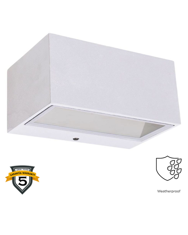 Aplique pared de exterior 14cm de acero inoxidable LED 10,5W 4000K