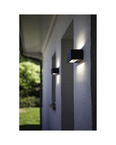 Dark grey outdoor wall light 14cm aluminum LED 21W