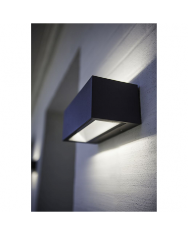 Aplique pared de exterior gris oscuro 14cm de aluminio LED 21W
