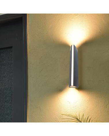 Aplique pared de exterior 30cm de aluminio LED 14,5W 3000K