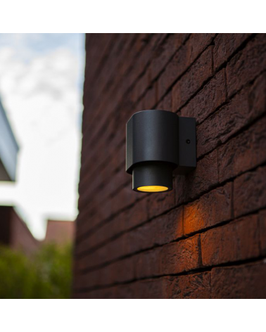 Aplique pared de exterior gris oscuro 10,7cm de aluminio GU10