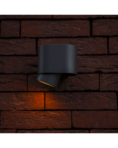 Outdoor wall light dark grey 10.7cm aluminum GU10