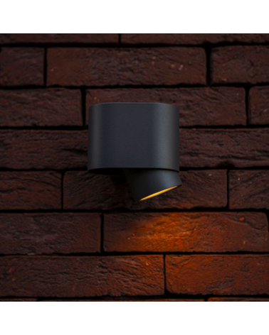 Outdoor wall light dark grey 10.7cm aluminum GU10