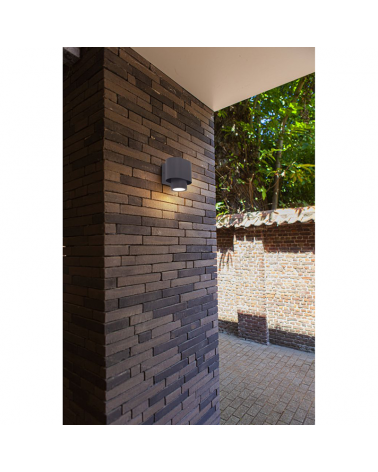 Aplique pared de exterior gris oscuro 10,7cm de aluminio GU10