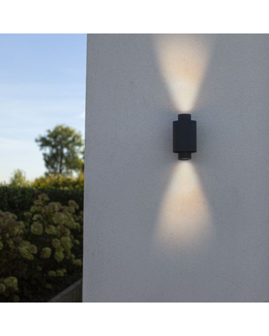 Aplique pared de exterior gris oscuro 20,2cm de aluminio GU10