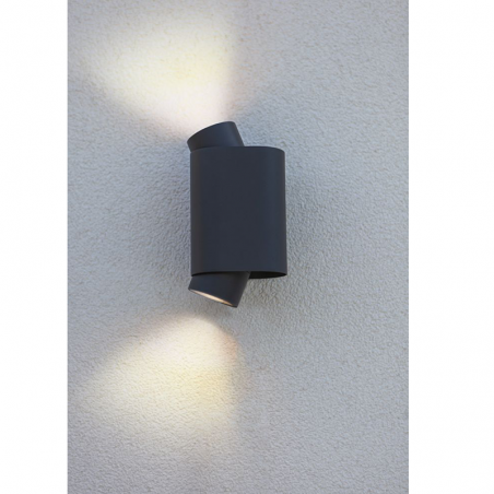 Outdoor wall light dark grey 20.2cm aluminum GU10