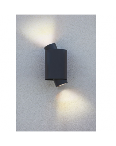 Aplique pared de exterior gris oscuro 20,2cm de aluminio GU10