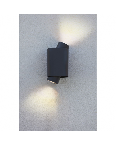 Outdoor wall light dark grey 20.2cm aluminum GU10