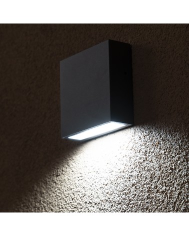 Aplique para exteriores LED IP54 9.5W 750 Lumen gris oscuro