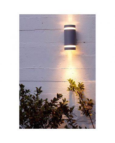 Aplique pared de exterior gris oscuro 23,5cm de aluminio GU10