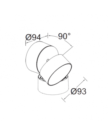 Dark grey outdoor wall light 9.4cm aluminum LED 9.5W 3000K
