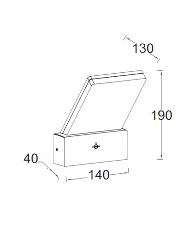 Dark grey outdoor wall light 14cm aluminum LED 17.5W CCT 3000K-5000K