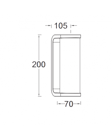 Dark grey outdoor wall lamp 20cm aluminum LED 10.2W 3000K