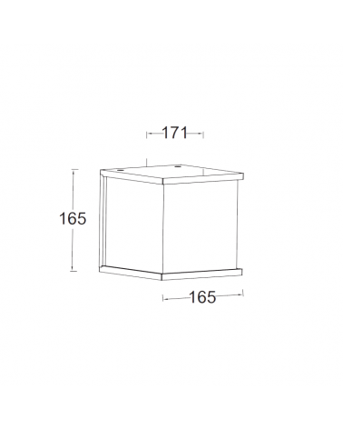 Aplique pared de exterior gris oscuro 16,5cm de aluminio E27