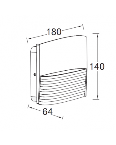 Dark grey outdoor wall lamp 18cm aluminum LED 11W 3000K