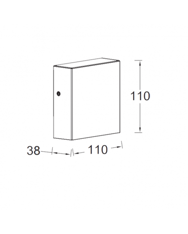 Aplique pared de exterior negro 11cm de aluminio LED 9,5W 3000K IP54