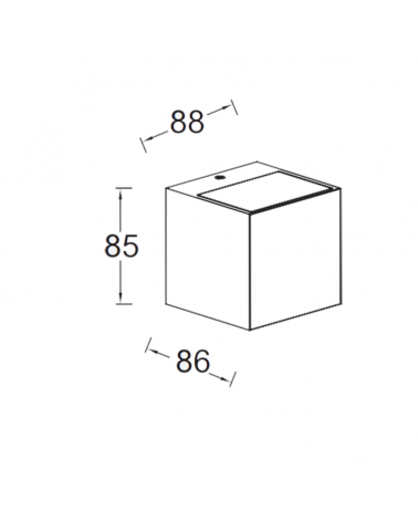 Dark grey outdoor wall lamp 8.6cm aluminum LED 9W 4000K