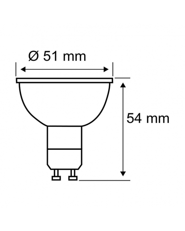 Pack 3 udes. Dicroica LED gris mate 6,5W GU10 230V 2700K 38º