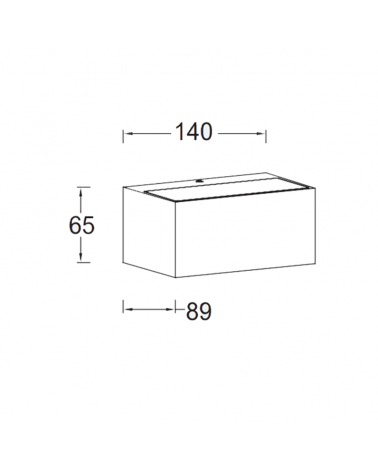 Aplique pared de exterior 14cm de acero inoxidable LED 10,5W 4000K