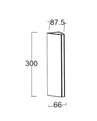 Aplique pared de exterior 30cm de aluminio LED 14,5W 3000K