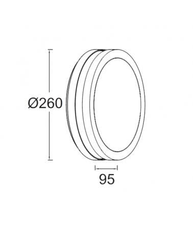 Dark grey outdoor ceiling lamp 26cm aluminum E27