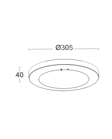 Dark grey outdoor ceiling lamp 30.5cm made of aluminum and PC LED 16.5W 3000K