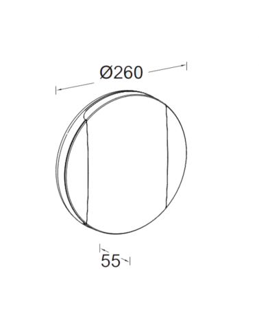 Plafón de techo para exterior gris oscuro 26cm de aluminio y PC LED 23,5W SWITCH 3000K/4000K