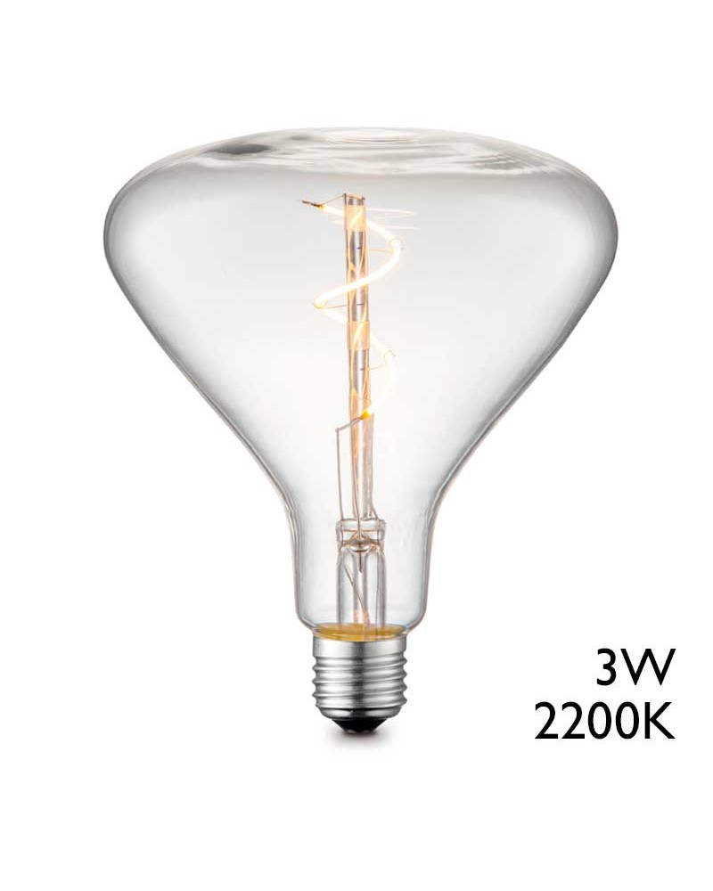 Decorative bulb 17cm funnel shape clear LED filament E27 160Lm 2200º K