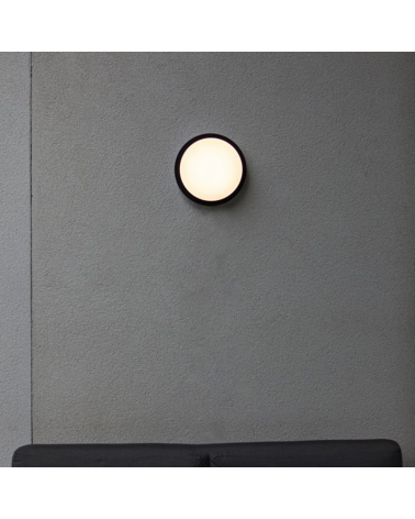 Aplique pared y techo de exterior negro 37cm de aluminio y PC LED 24,3W SWITCH 3000K/4000K