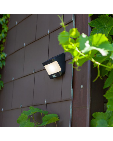 Black outdoor wall lamp SOLAR 11.8cm LED 8W IP54 5000K MOTION SENSOR