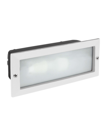 Aplique empotrable de exterior de aluminio y cristal E27 120W IP54