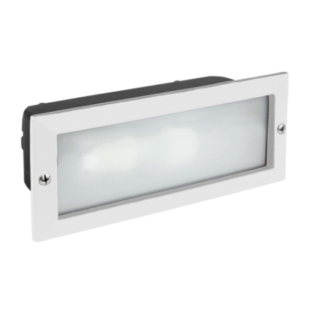 Outdoor recessed wall light in aluminum and glass E27 120W IP54