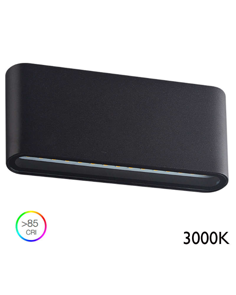 Aplique de exterior LED negro de aluminio IP65