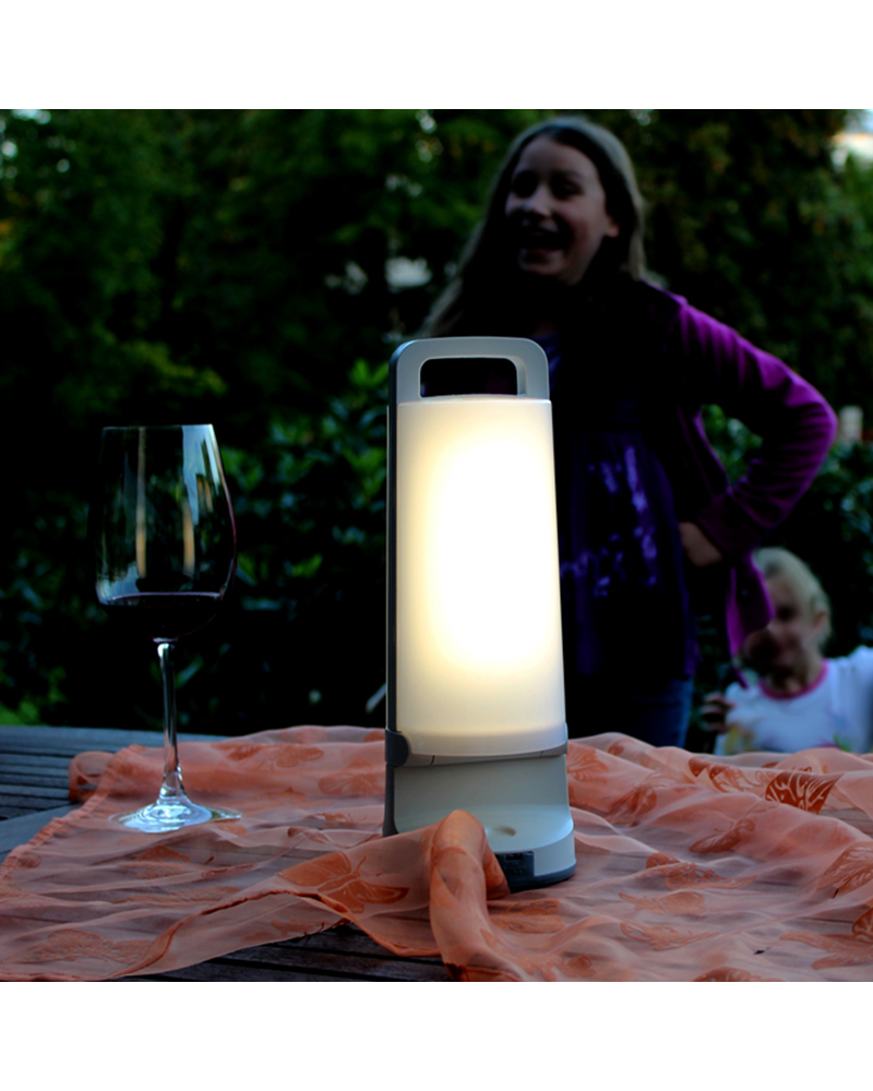 Portable solar lamp LED 1.2W grey finish 28.1cm IP54 4000K