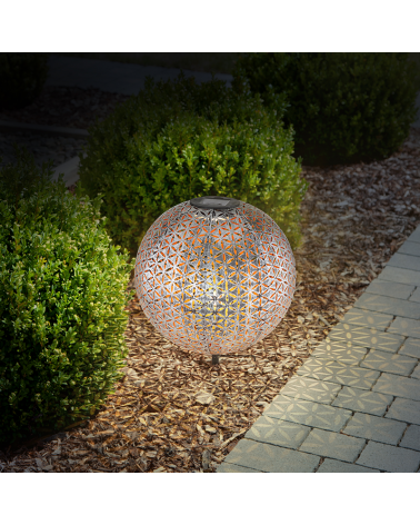 SOLAR decorative ball with metal spike ø27cm 3000K IP44 3V