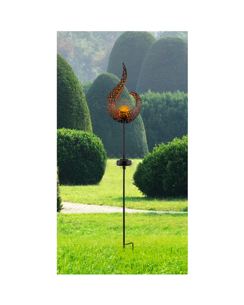 Decorative spike SOLAR 90cm metal and glass 3000K IP44 3V