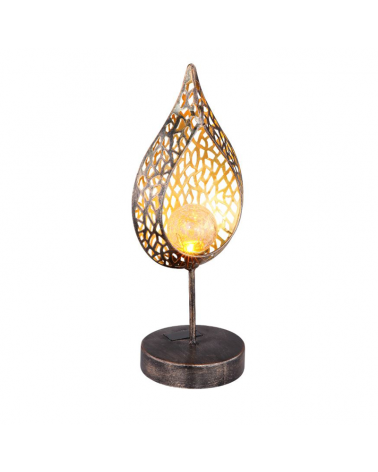 Decorative table lamp SOLAR 35.5cm metal and glass 3000K IP44 3V