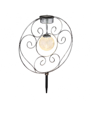 Decorative spike SOLAR 20cm metal and glass 3000K IP44 3V