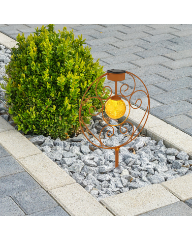 Decorative spike SOLAR 20cm metal and glass 3000K IP44 3V