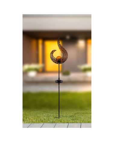 Decorative spike SOLAR 90cm metal and glass 3000K IP44 3V