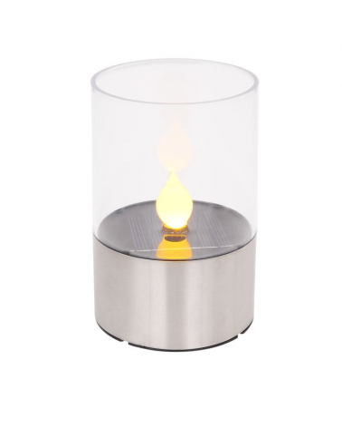 SOLAR table lamp 11cm stainless steel and plastic 1800K IP44 3V