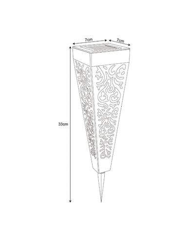 SOLAR decorative spike 33cm 3000K IP44 3V