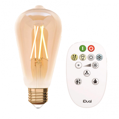 LED lamp 9W E27  dimmable from warm white to neutral white with remote control