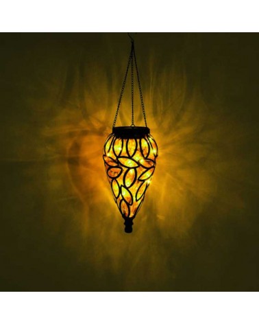 SOLAR hanging lamp 50cm LED for outdoor use IP44 made of metal and black plastic 3200K 3V